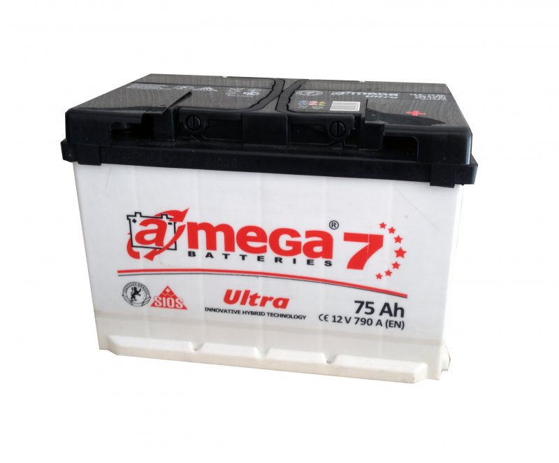 Аккумулятор автомобильный A-mega Ultra 75Ah 790A